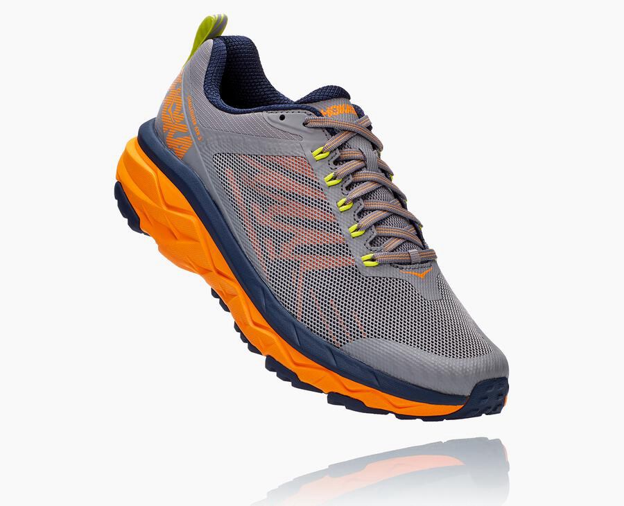 Tenis Hoka One One Trail Hombre Grises - Challenger Atr 5 - TKMV78256